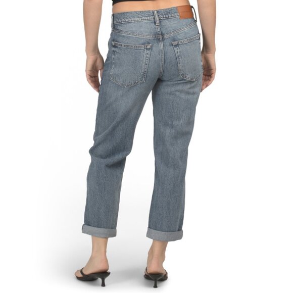 LUCKY BRAND Avondale Embroidery High Rise Boyfriend Fit Embroidered Jeans - Picture 2 of 2